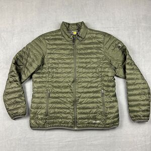 Eddie Bauer Jacket Womens XL Travex Green Down EB700 Full Zip Puffer Outdoors